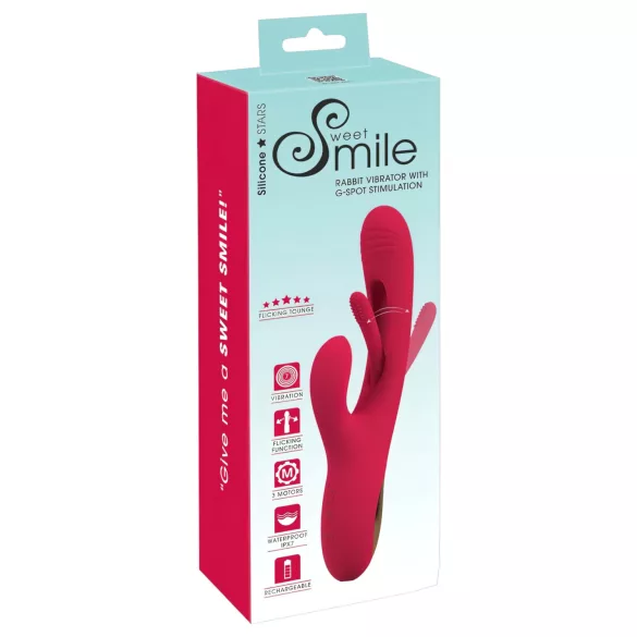 Smile - klitorisvibrator med tungearm - rød