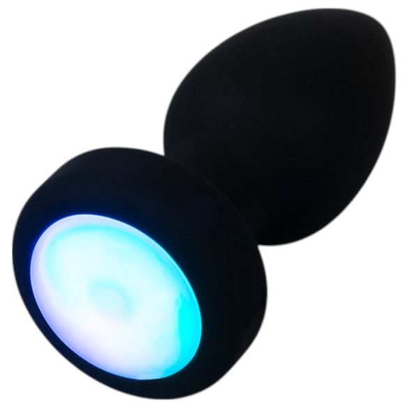 ANOS - lysende, vibrerende anal plug (sort)