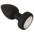 ANOS - lysende, vibrerende anal plug (sort)
