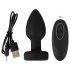 ANOS - lysende, vibrerende anal plug (sort)