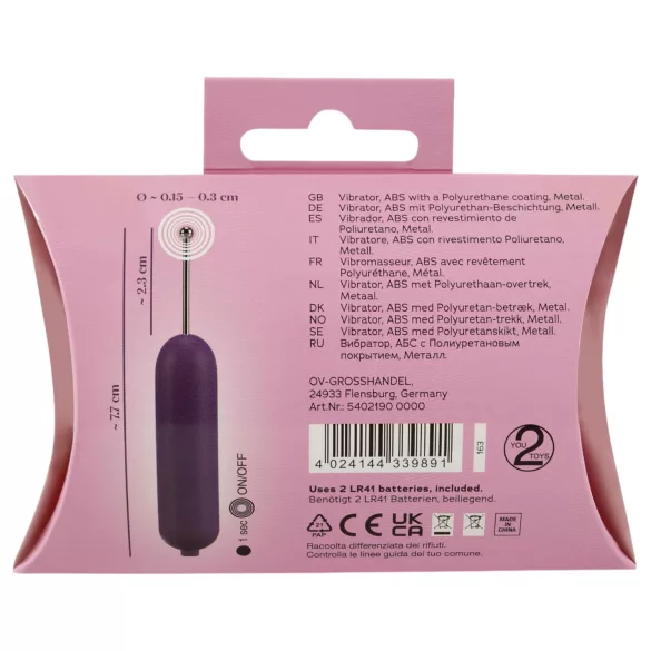 You2Toys - klitorisvibrator - præcis stimulation - lilla