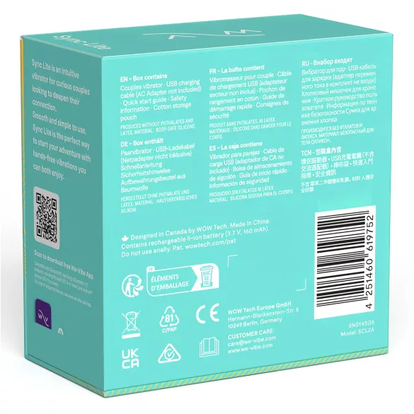 We-Vibe Sync Lite - App- og fjernbetjent parvibrator (grøn)