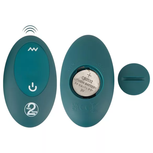 Couples Choice - multifunktionel vibrator til par - 3i1 - turkis