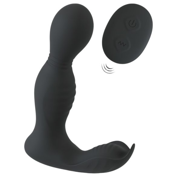 Rebel - fjernstyret 2i1 prostata vibrator (sort)