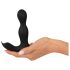 Rebel - fjernstyret 2i1 prostata vibrator (sort)