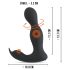Rebel - fjernstyret 2i1 prostata vibrator (sort)