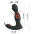 Rebel - fjernstyret 2i1 prostata vibrator (sort)