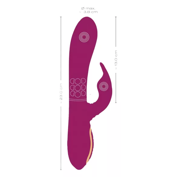 Javida - 3i1 perlevibrator med roterende funktion (lilla)