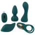 Couples Choice - 4-i-1 multifunktionel vibrator med fjernbetjening (turkis)
