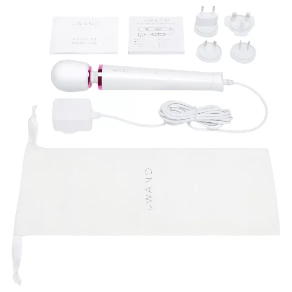 Le Wand Petite Plug-In - wand vibrator - opladelig - hvid