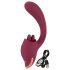Javida - 2-i-1 tunge vibrator (rød)