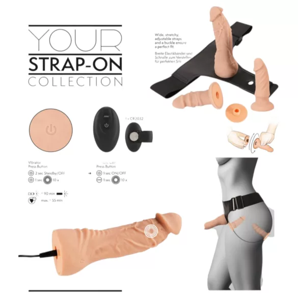 You2Toys - strap-on dildo sæt - natur