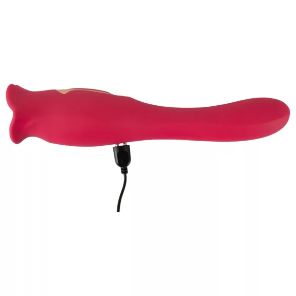 You2Toys - 2-i-1 vibrator med tunge (pink)