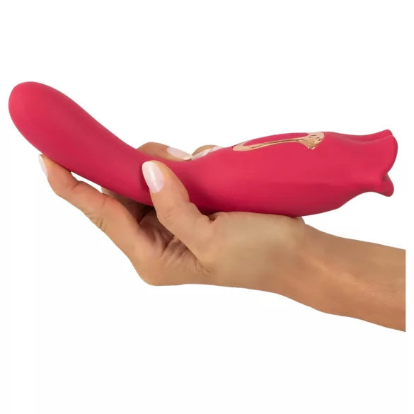You2Toys - 2-i-1 vibrator med tunge (pink)