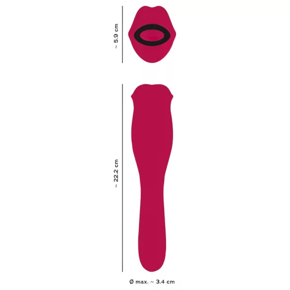 You2Toys - 2-i-1 vibrator med tunge (pink)