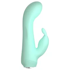   Cuties Mini 4 - rabbit vibrator - opladelig, vandtæt - grøn