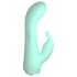 Cuties Mini 4 - vandtæt, kanin-vibrator, genopladelig (grøn)