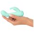 Cuties Mini 4 - vandtæt, kanin-vibrator, genopladelig (grøn)