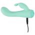 Cuties Mini 4 - vandtæt, kanin-vibrator, genopladelig (grøn)