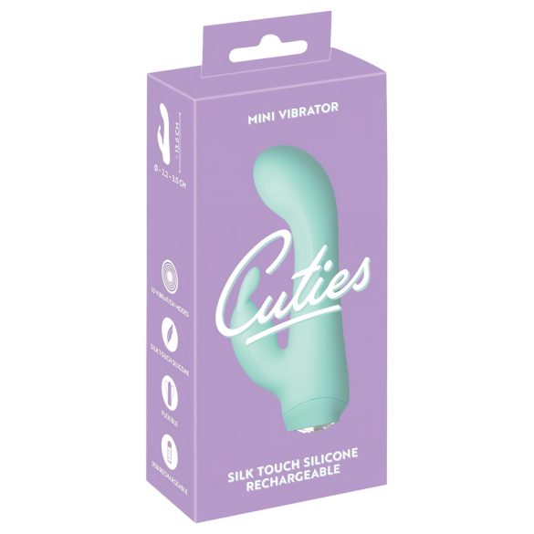 Cuties Mini 4 - rabbit vibrator - opladelig, vandtæt - grøn