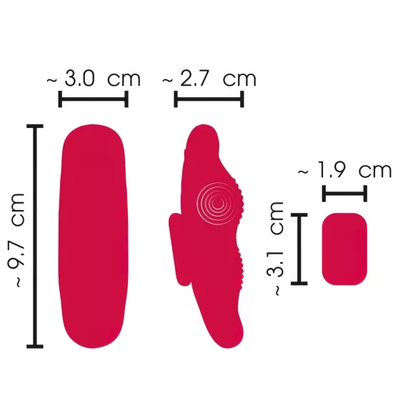 Smile - trådløs vibrator til trusser - genopladelig - rød