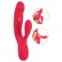 Smile Thumping Rabbit - rabbit vibrator med 3 motorer - genopladelig - rød