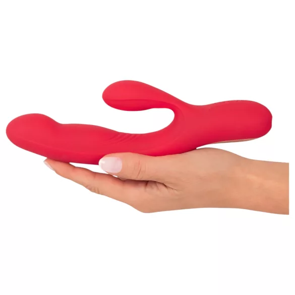 Smile Thumping Rabbit - rabbit vibrator med 3 motorer - genopladelig - rød