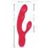 Smile Thumping Rabbit - genopladelig 3-motors vibrator (rød)