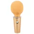 You2Toys - mini wand vibrator - genopladelig massage - gul