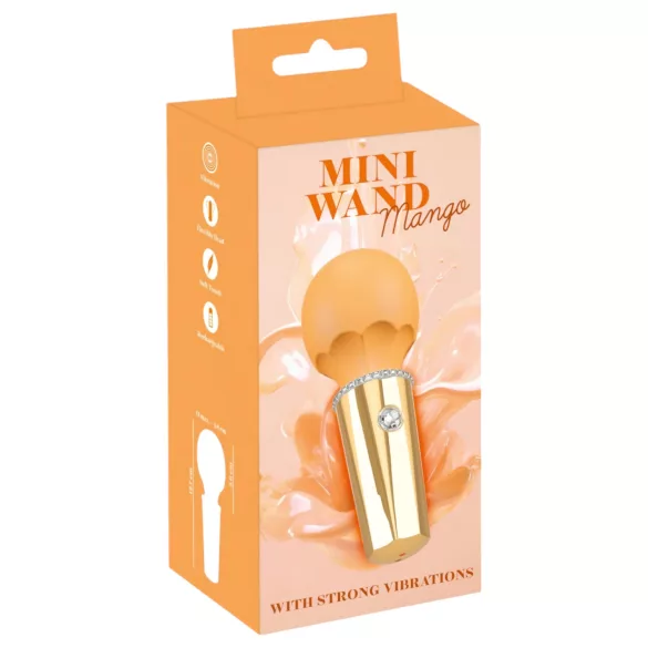 You2Toys - mini wand vibrator - genopladelig massage - gul