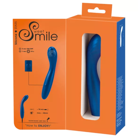 Smile - g-punktsvibrator - fleksibel - blå