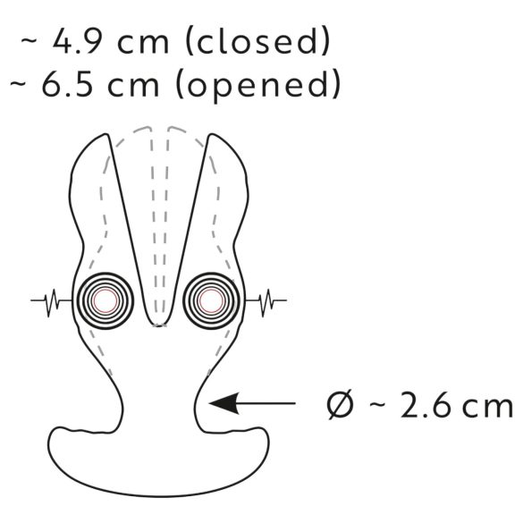 ANOS - dobbelt analvibrator - sort