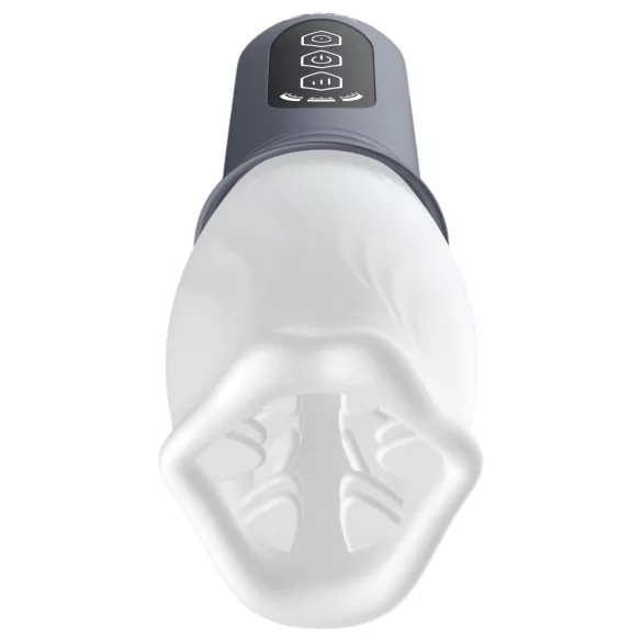 LUX Active First Class - masturbator med roterende hoved - hvid/grå