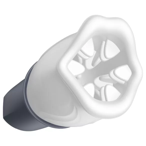 LUX Active First Class - masturbator med roterende hoved - hvid/grå