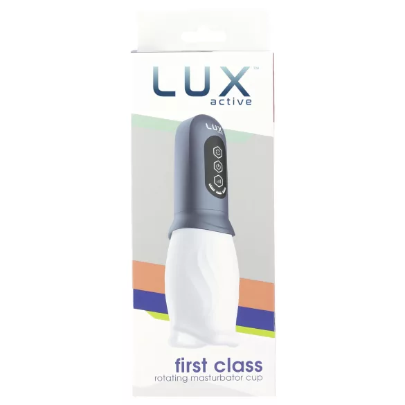 LUX Active First Class - masturbator med roterende hoved - hvid/grå