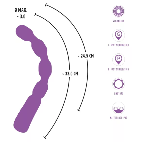 You2Toys - G-punkt og prostata vibrator med perler - lilla