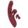 Javida 2-i-1 Rabbit - genopladelig klitoris vibrator (rød)