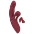 Javida 2-i-1 Rabbit - genopladelig klitoris vibrator (rød)