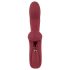 Javida 2-i-1 Rabbit - genopladelig klitoris vibrator (rød)
