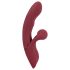 Javida 2-i-1 Rabbit - genopladelig klitoris vibrator (rød)