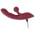 Javida 2-i-1 Rabbit - genopladelig klitoris vibrator (rød)