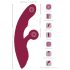 Javida 2-i-1 Rabbit - genopladelig klitoris vibrator (rød)