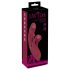 Javida 2-i-1 Rabbit - genopladelig klitoris vibrator (rød)