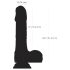 Naked Addiction - roterende realistisk dildo (sort)