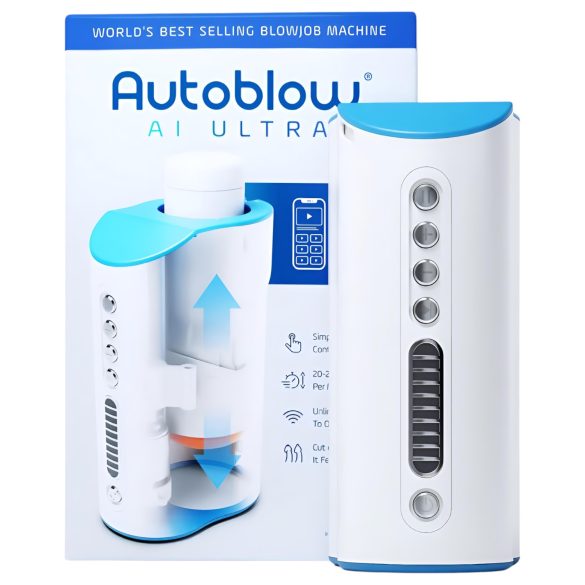 Autoblow A.I. Ultra - Netdrevet mundmasturbator (hvid)