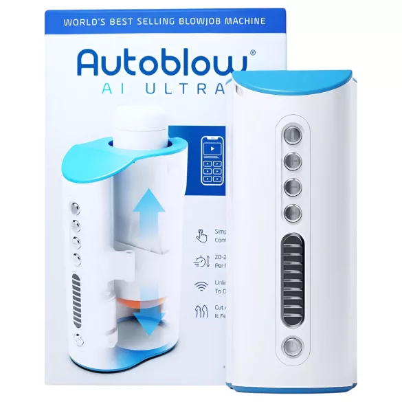 Autoblow A.I. Ultra - automatisk masturbator - realistisk mund - hvid