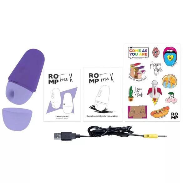 ROMP Free X - klitorisvibrator med lufttryk - genopladelig - lilla