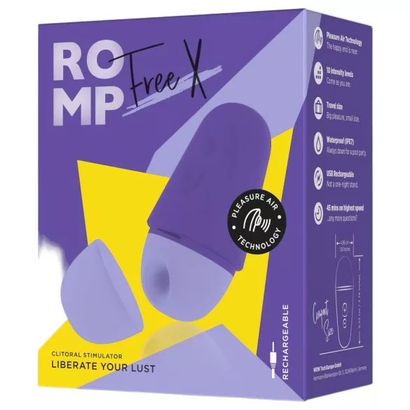 ROMP Free X - klitorisvibrator med lufttryk - genopladelig - lilla