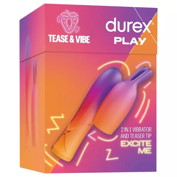 Durex Tease & Vibe - vibrator med klitorisstimulator - pink