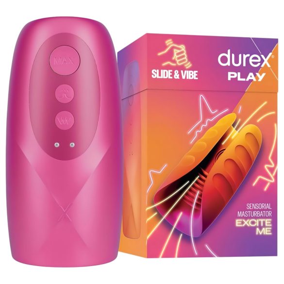 Durex Slide & Vibe - genopladelig vandtæt tipvibrator (pink)